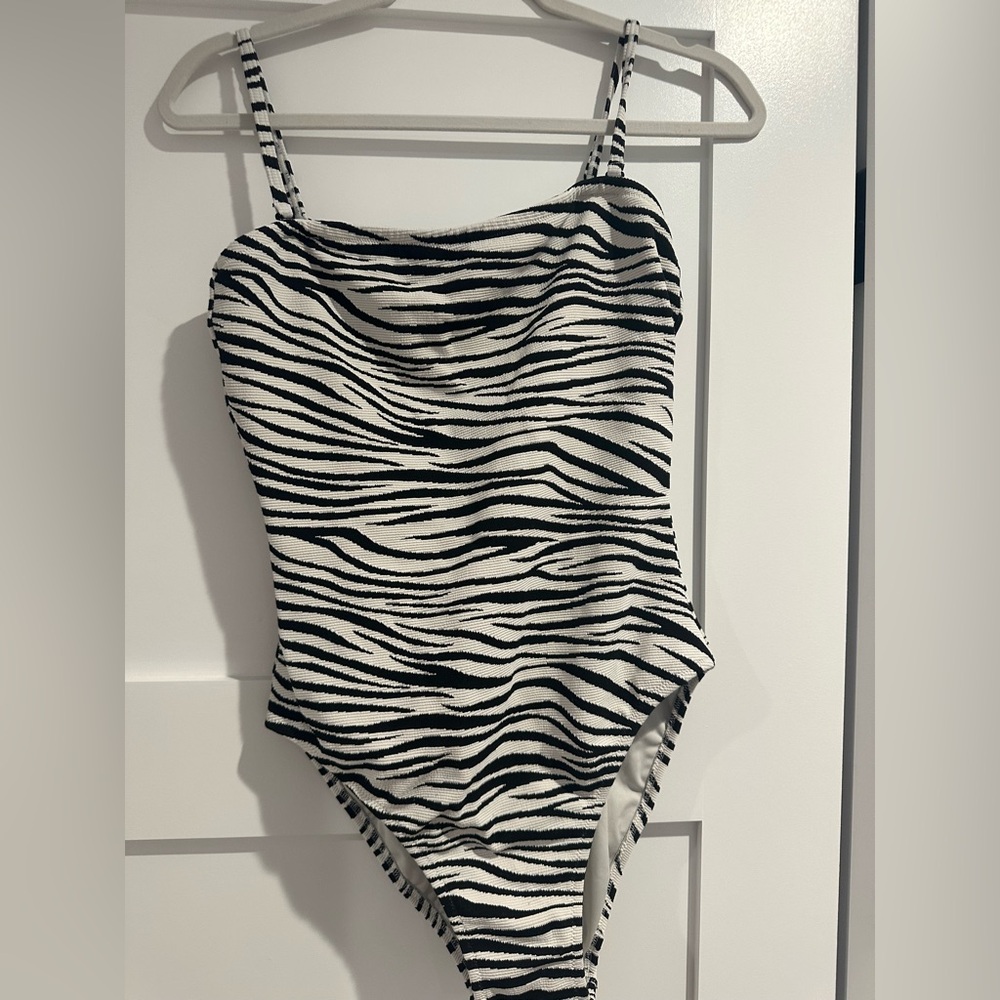 J. Crew Black and White Striped Garment